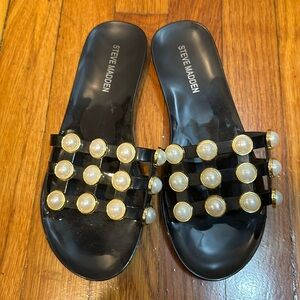 Steve Madden Black Pearl Sandals